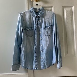 J Crew Chambray Button Down Shirt